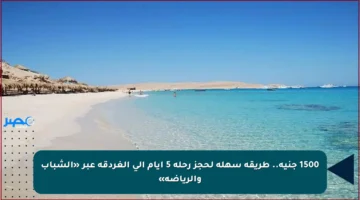 1500 جنيه.. طريقة سهلة لحجز رحلة 5 أيام إلى الغردقة عبر «الشباب والرياضة»